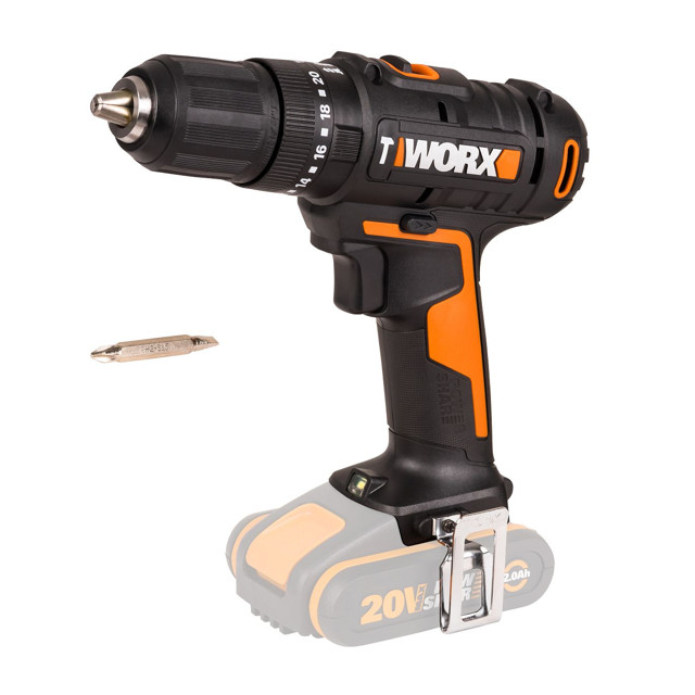 дрель-шуруповерт ударная WORX WX370.9 50Нм 20В Li-Ion без АКБ и ЗУ