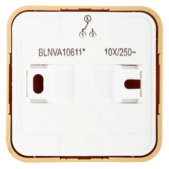 переключатель 1 клавишный SYSTEME ELECTRIC Blanca (cх.6) с/и 10А 250В ясень