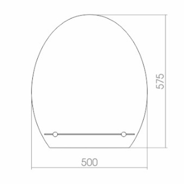 зеркало для ванной Уют 50x57см с полкой