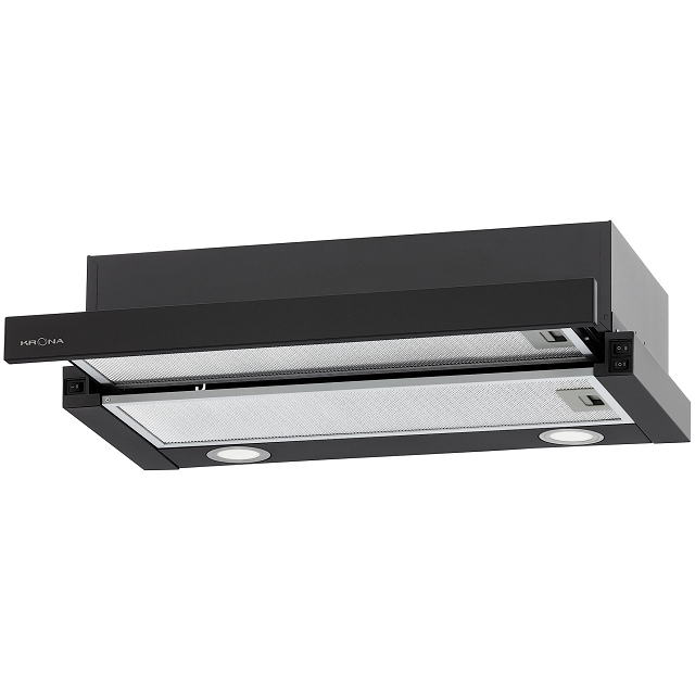 вытяжка встраиваемая KRONA KAMILLA MV 6002 BLACK 60см 1000куб черный