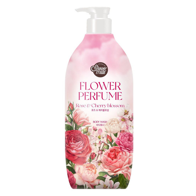 гель для душа KERASYS Shower Mate Flower Perfume Роза 900мл