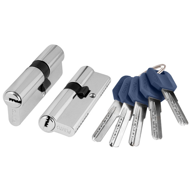 цилиндр ключевой Punto Lock z400 60мм 30х30 хром