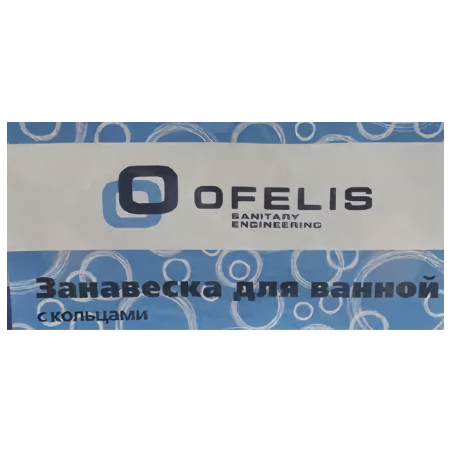 занавеска для ванной OFELIS DSO2700 180х180 см, полиэстер, белая