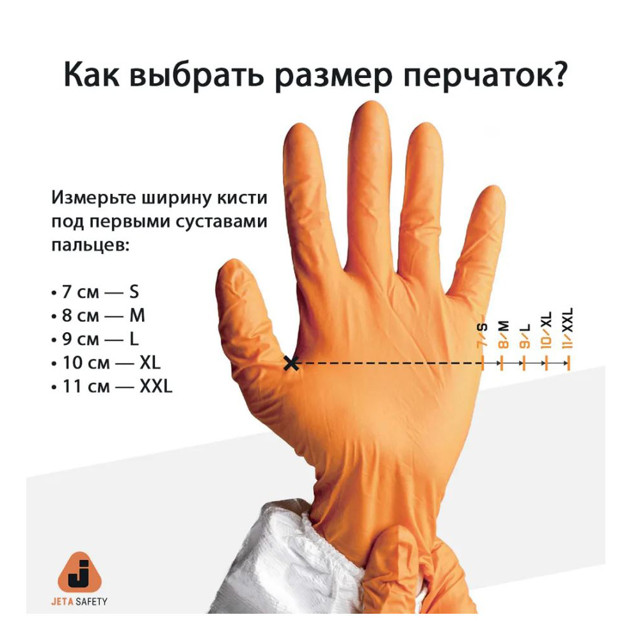 перчатки с полиуретановым покрытием JETA SAFETY размер XL