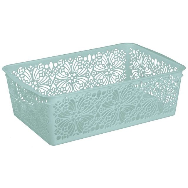 корзина БЫТПЛАСТ Эконова Floral 38x25x12,5см 11,8л пластик микс цвета