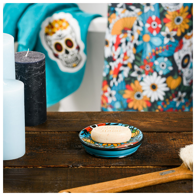 мыльница Los Muertos керамика голубой