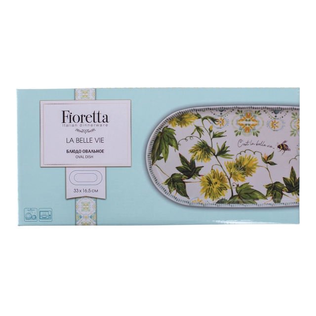 блюдо FIORETTA La Belle vie 33x16,5см овальное фарфор