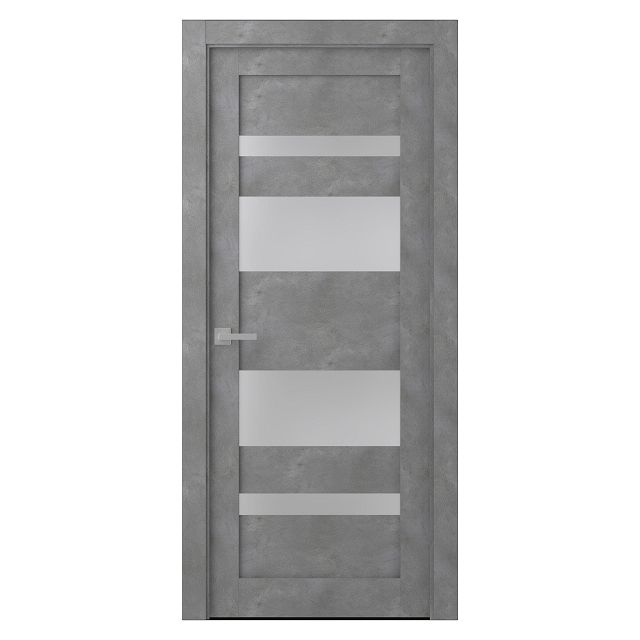 дверь межкомнатная со стеклом Belwooddoors Мирелла 800х2000мм серая