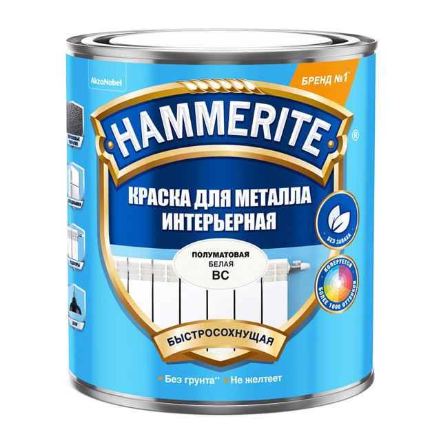 краска в/д HAMMERITE база BС интерьерная 0,9л бесцветная, арт.5588418