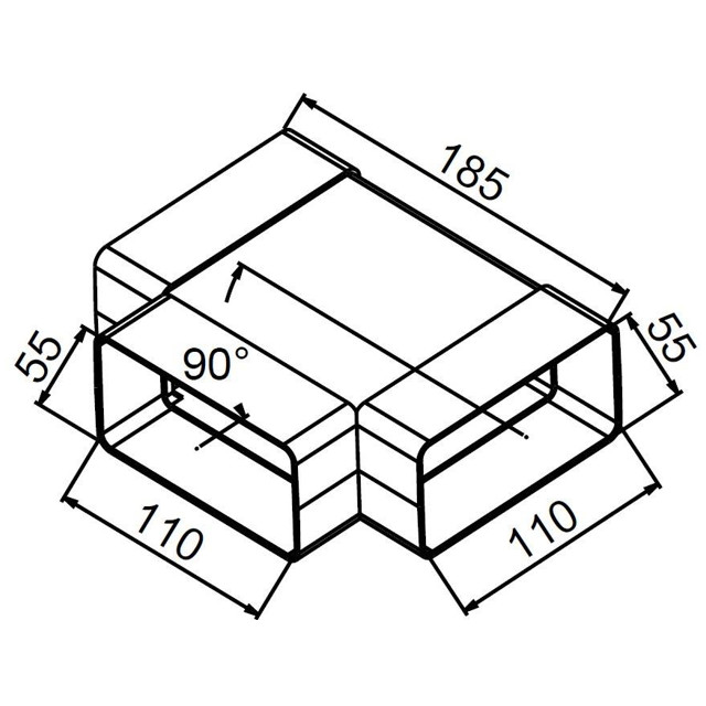 тройник AWENTA 55х110мм пластик белый