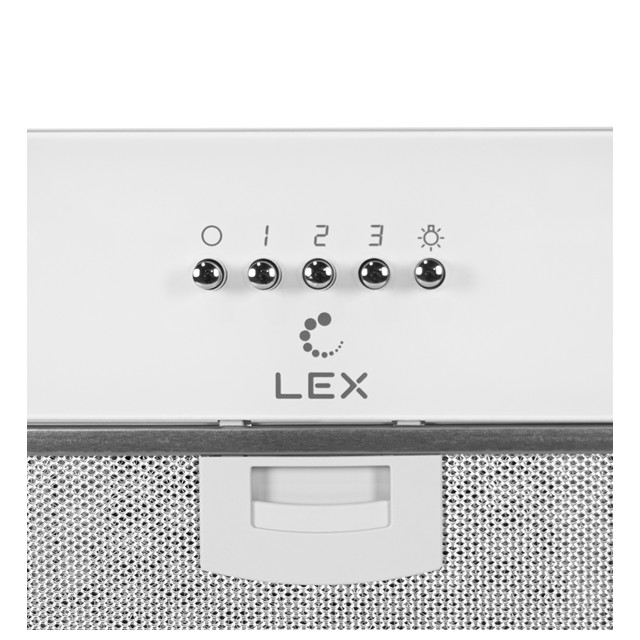 вытяжка встраиваемая LEX GHOST G 600 White 60см 700куб стекло белый