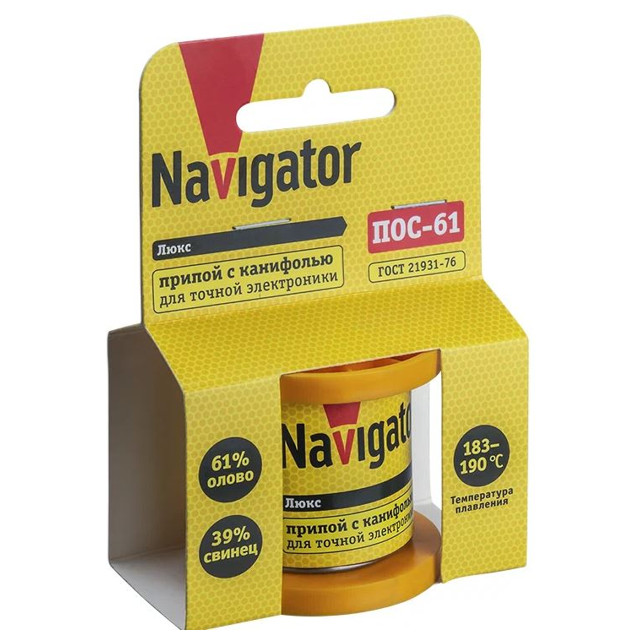 припой NAVIGATOR ПОС-61 1,0мм 100г