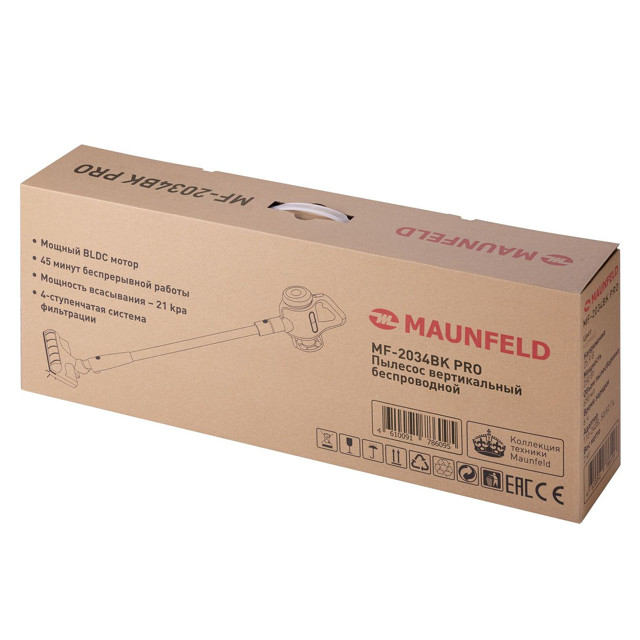 пылесос беспроводной MAUNFELD MF-2034BK PRO 25,9В контейнер 0,65л