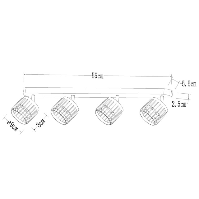 спот ARTE LAMP Atria GX53 4х12Вт металл белый