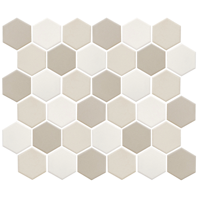мозаика керамическая STARO Homework LB Mix ANTISLIP Hexagon (нескользящая) 32,5х28,2х0,6 бежевая