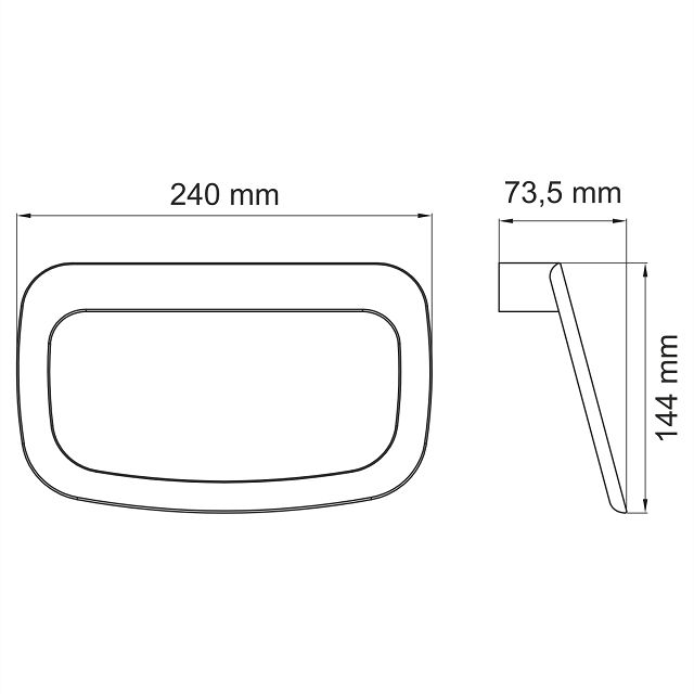 полотенцедержатель WASSERKRAFT Elbe K-7260 кольцо черное