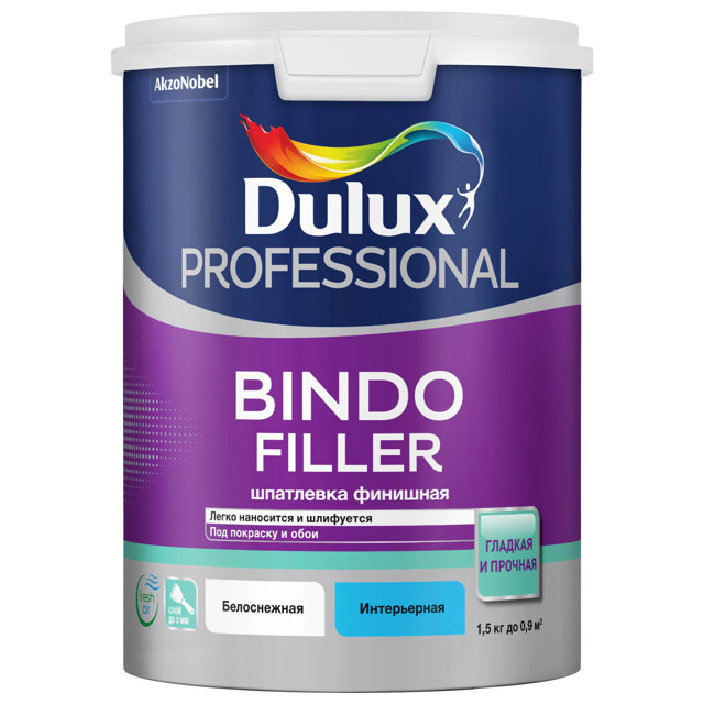 шпатлевка готовая DULUX Bindo Filler финишная 1,5кг