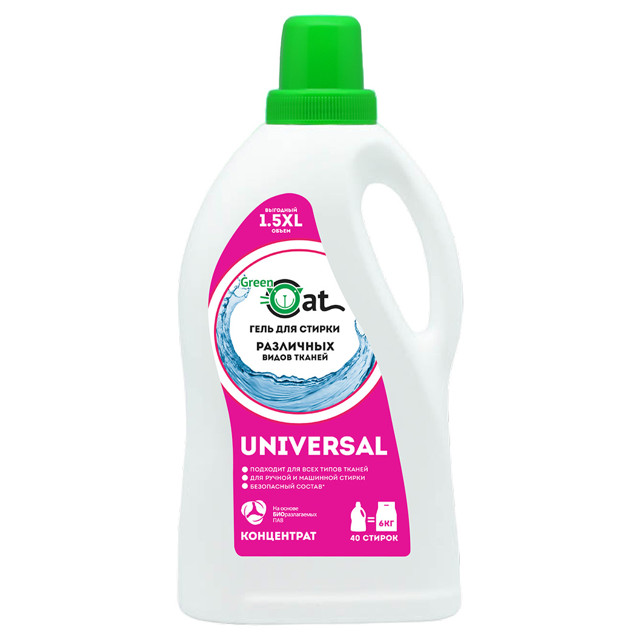 гель для стирки GREEN CAT Universal 1,5л концентрат