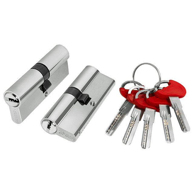 цилиндр ключевой Fuaro Lock d-pro500 60мм 30х30 хром