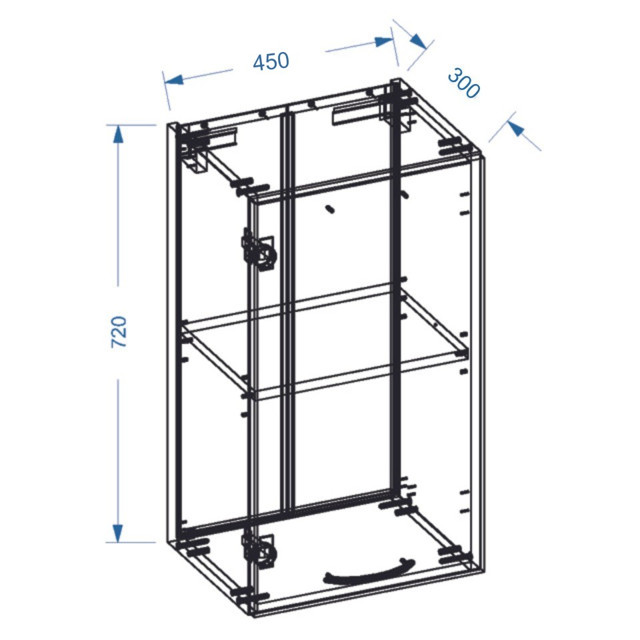 шкаф навесной Лофт 450х320х720мм 1 дверь МДФ/ЛДСП