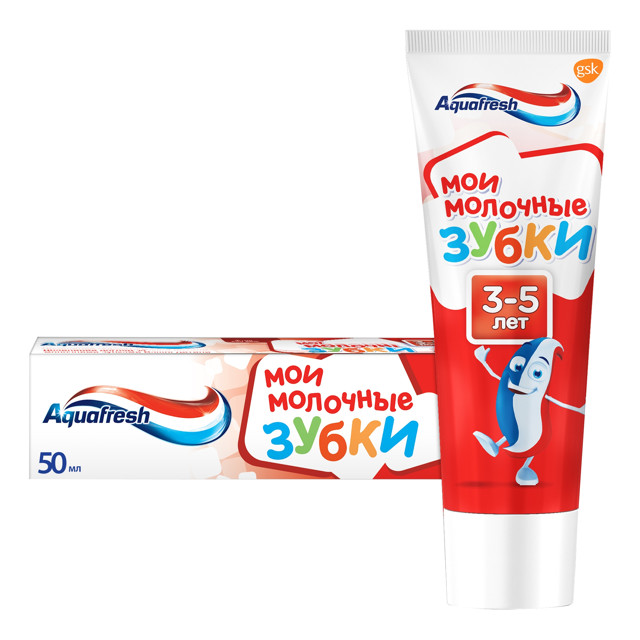 паста зубная AQUAFRESH Мои молочные зубки детская 3-5лет 50мл