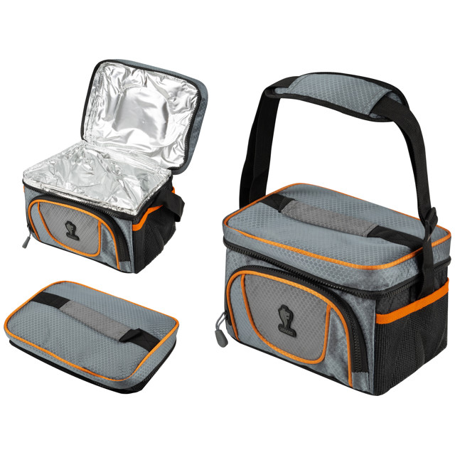 термосумка LEONORD ML15009 5л 23х17,5х16,5см серый/оранжевый полиэстер термосумка LEONORD ML15009 5л 23х17,5х16,5см серый/оранжевый полиэстер