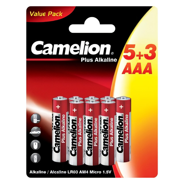 батарейка CAMELION Plus Alkaline  5+3  ААА 1.5В