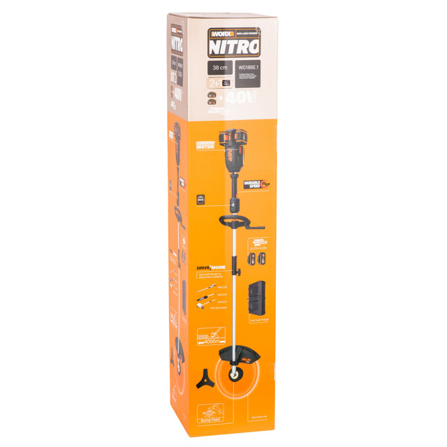 триммер аккумуляторный WORX NITRO WG186E.1 40В