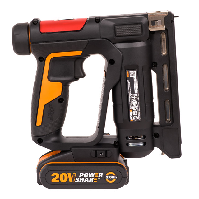 степлер аккумуляторный WORX WX843 20В Li-Ion 1 аккумулятор и ЗУ