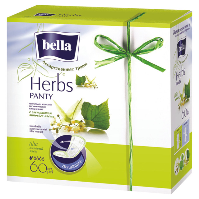 прокладки BELLA Panty Herbs Tilia ежедневные 60шт