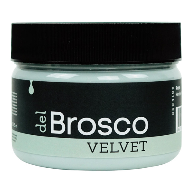 краска акриловая DEL BROSCO Velvet интерьерная 0,25л серая, арт.2504196