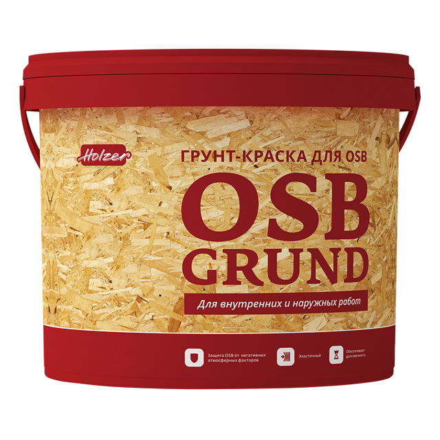 грунт-краска HOLZER OSB Grund для OSB база С 4кг бесцветный, арт.83653