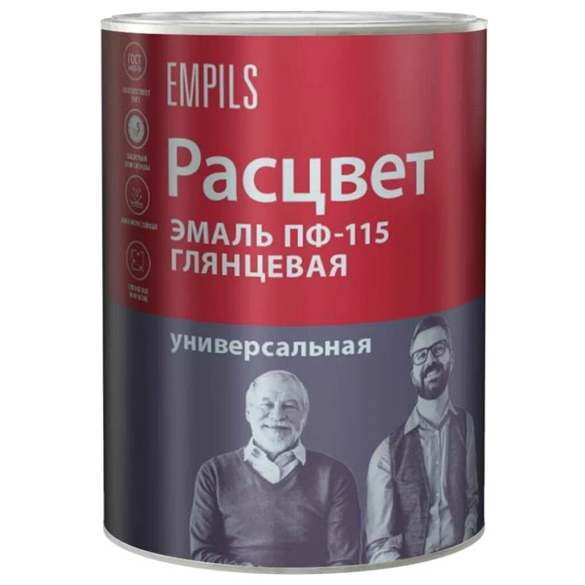 эмаль пф-115 РАСЦВЕТ серая ГОСТ 0,9кг, арт.9749