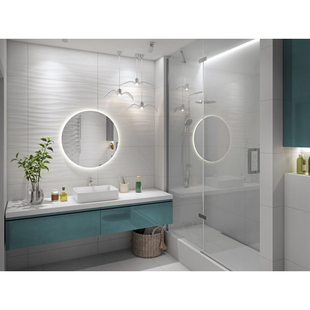 керамогранит GLOBAL TILE Princess 40x80 белый волна