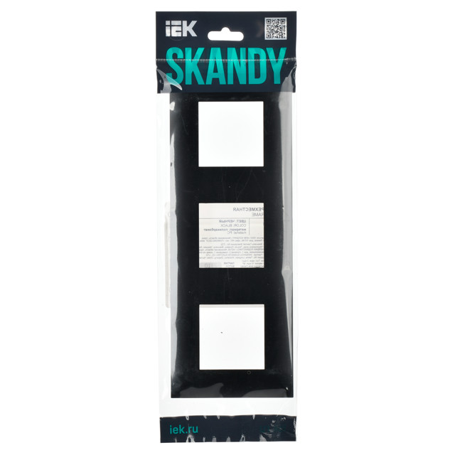 рамка 3 поста IEK Skandy черный