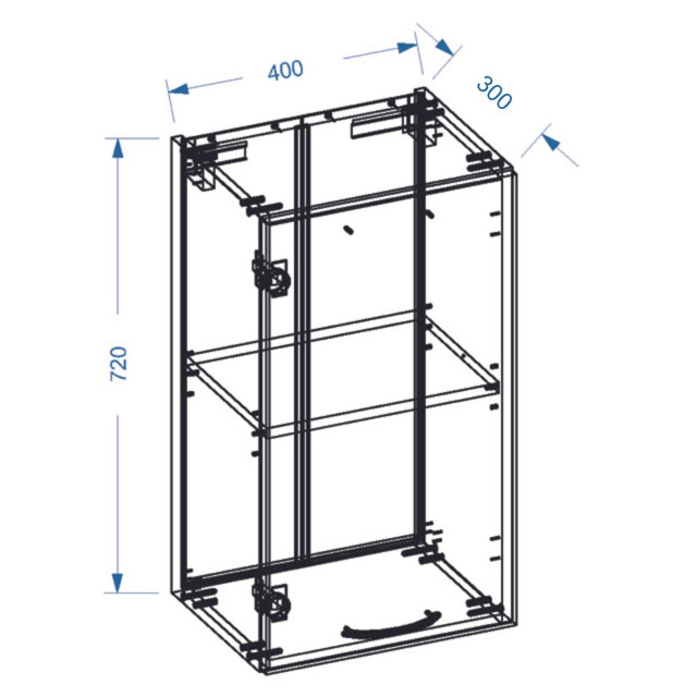 шкаф навесной Прага 400х320х720мм 1 дверь МДФ/ЛДСП