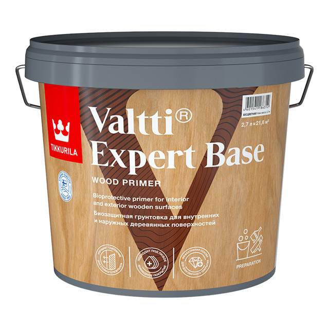 грунт-антисептик TIKKURILA Valtti Expert Base 2,7л, арт.700009579