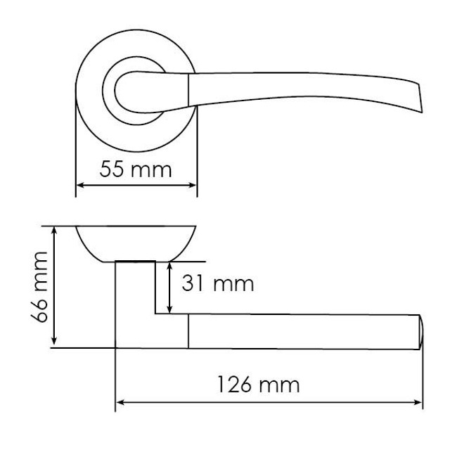 ручка дверная MORELLI MH-06 BL черный