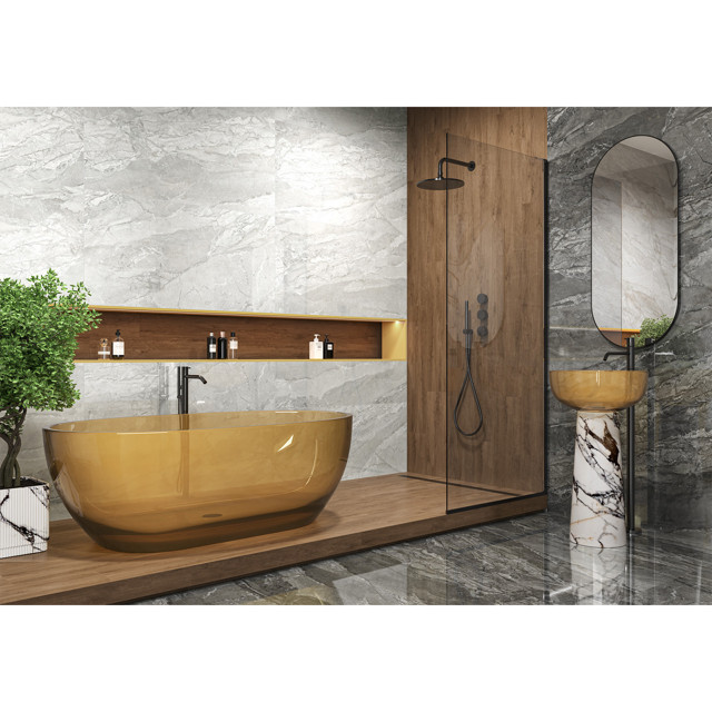 керамогранит LCM Mineral Gray 60х120 светло-серый полированный