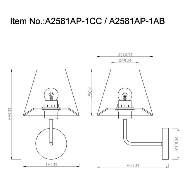 бра ARTE LAMP Elba 1x60Вт E27 металл античная бронза