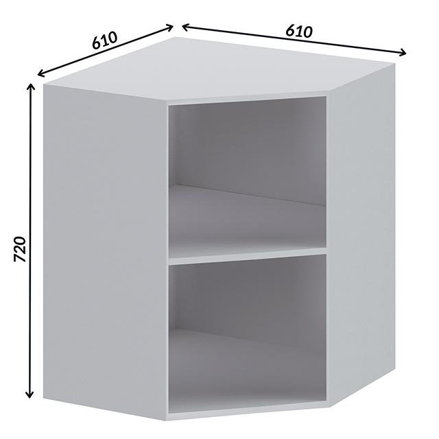 каркас шкафа навесного 610x720х610мм белый