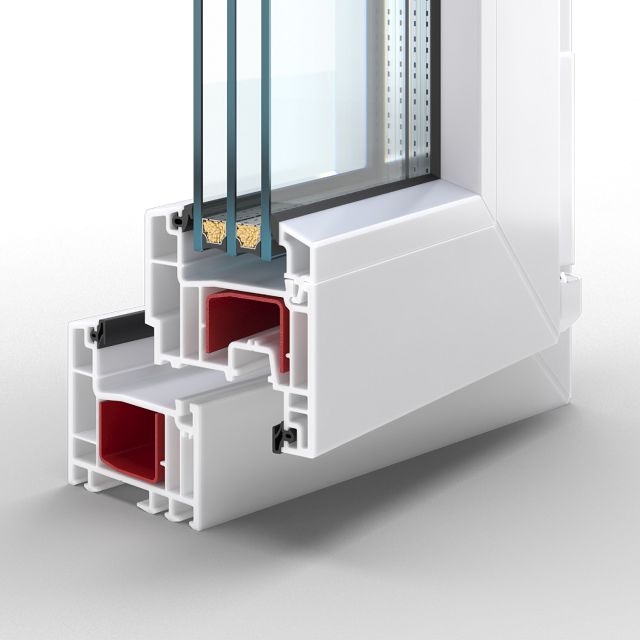 окно ПВХ поворотно-откидное правое 144х87 см