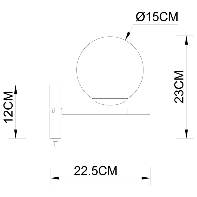 бра ARTE LAMP Alcor E14 1х40Вт металл черный