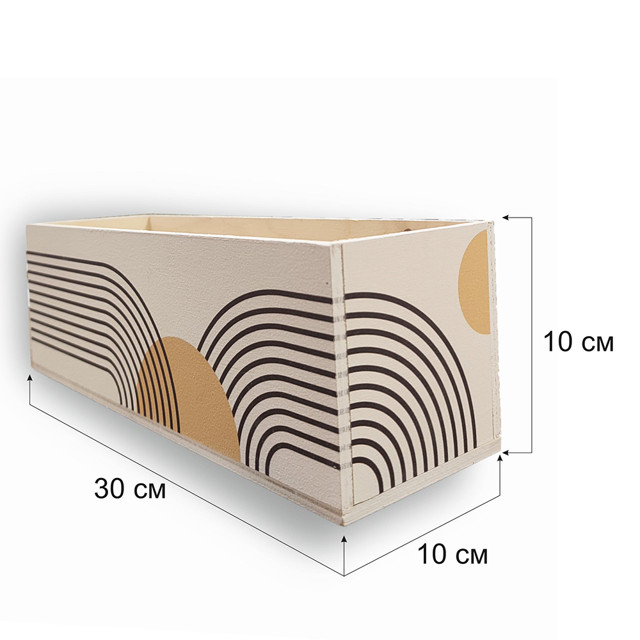 ящик декоративный Мид 2 300х100х100мм дерево