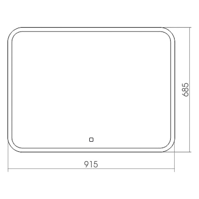 зеркало для ванной Стив 91,5х68,5 см сенсорный выключатель