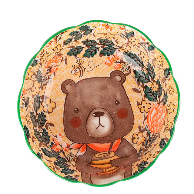 салатник NOUVELLE HOME Kawaii Forest Bear 15см 0,55л фарфор