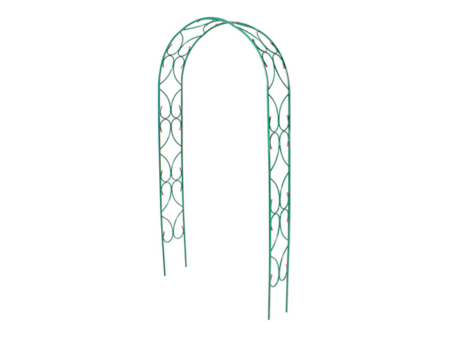 арка садовая разборная Узор-2 120х30х250см металл зелёная