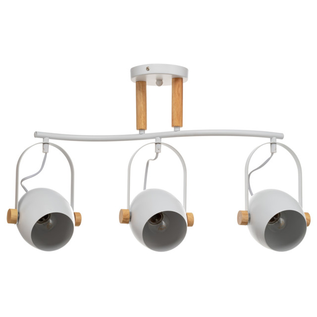 спот LAMPLANDIA Bud E27 3х60Вт металл белый