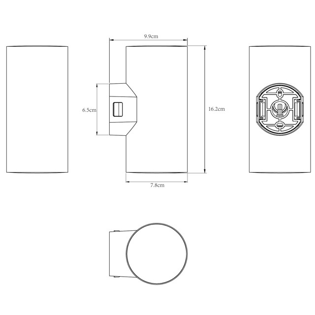 светильник фасадный ARTE LAMP Alcyone LED 2х9Вт IP65 пластик черный