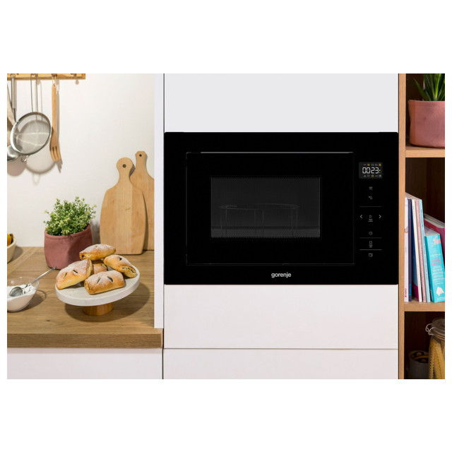 печь СВЧ встраиваемая GORENJE BM251SG2BG 25л гриль черный